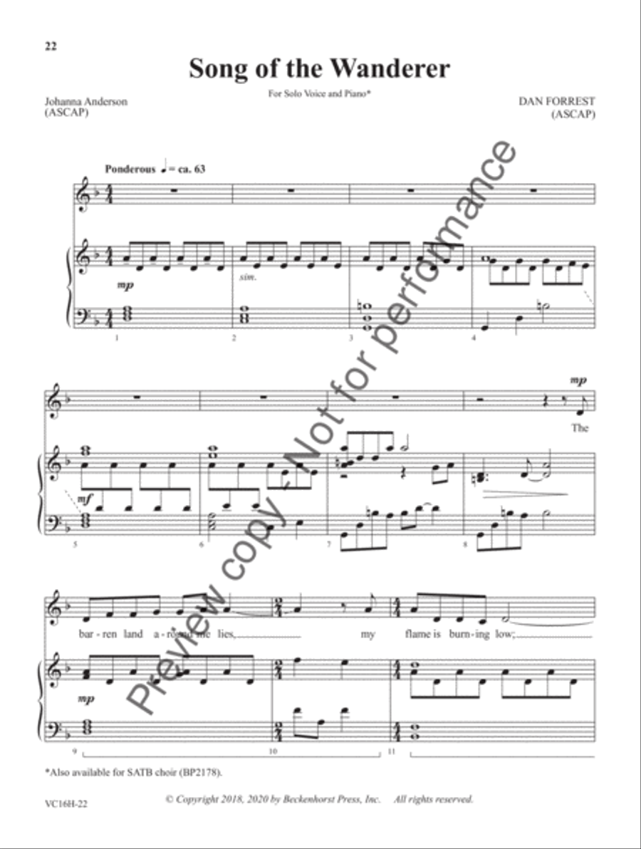 Songs for the Journey - High Voice High Voice scores gallery preview page 9