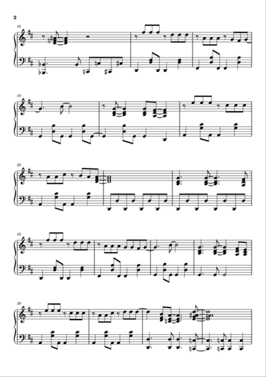 My Life Piano Solo scores gallery preview page 2