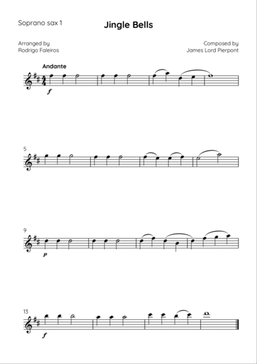 Jingle Bells Woodwind Duet scores gallery preview page 2