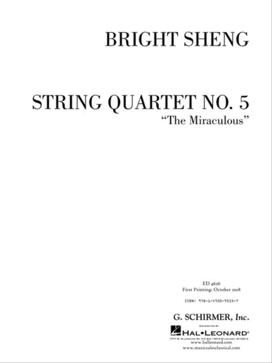 String Quartet No. 5 The Miraculous String Quartet scores gallery preview page 2