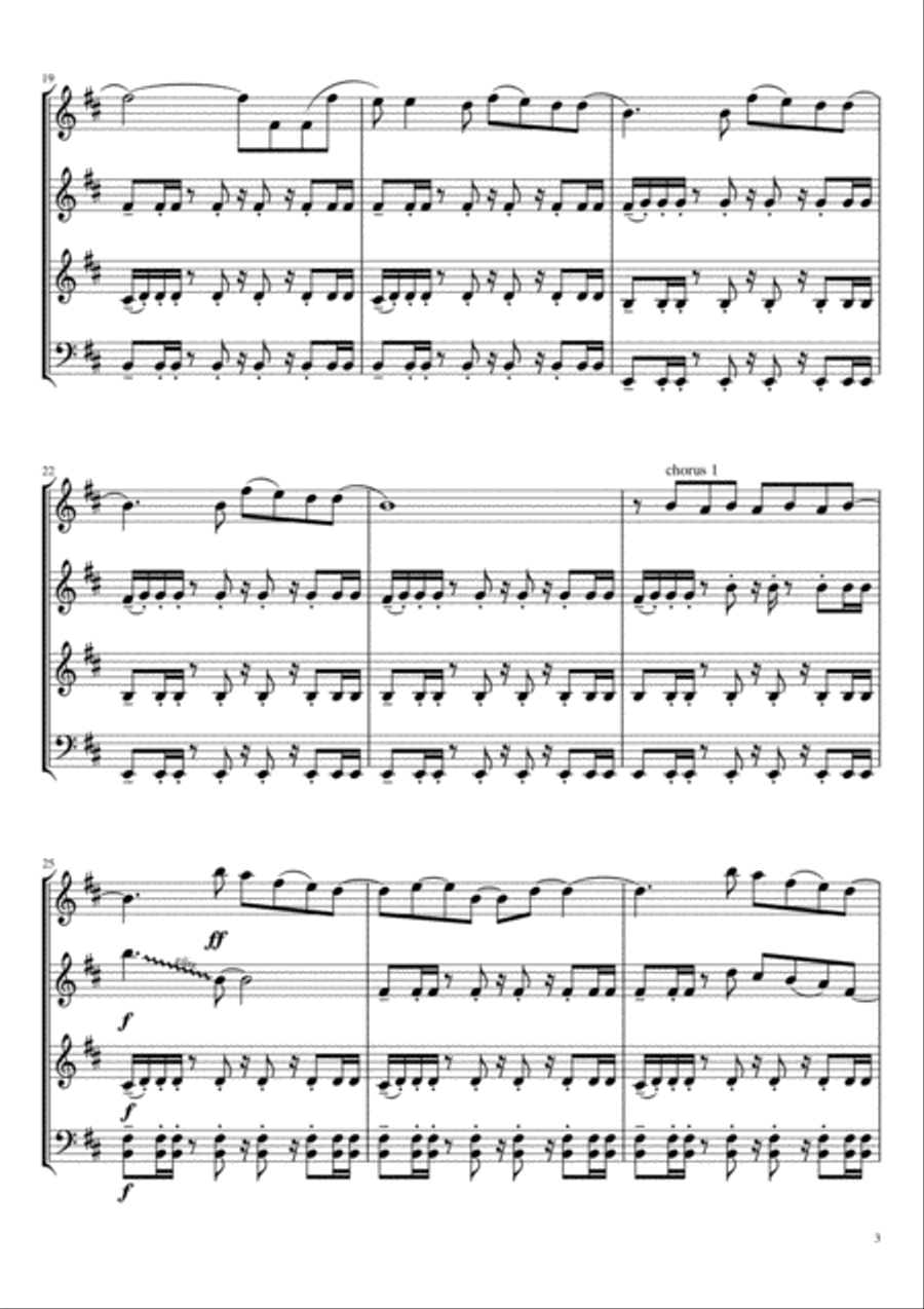 Moves Like Jagger Moves Like Jagger Small Ensemble scores gallery preview page 3