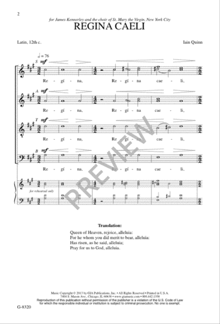 Regina caeli Divisi scores gallery preview page 2