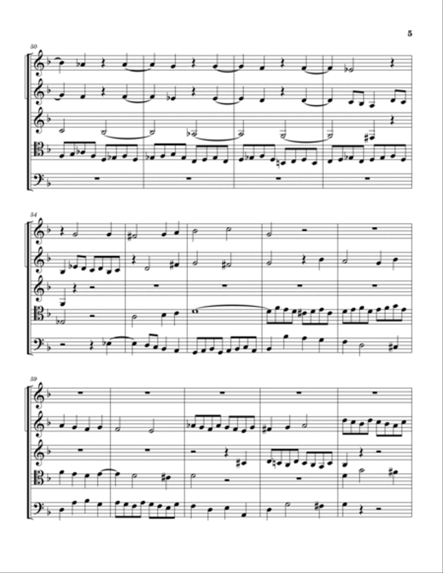 Three Fugues for Easter Brass Quintet scores gallery preview page 6