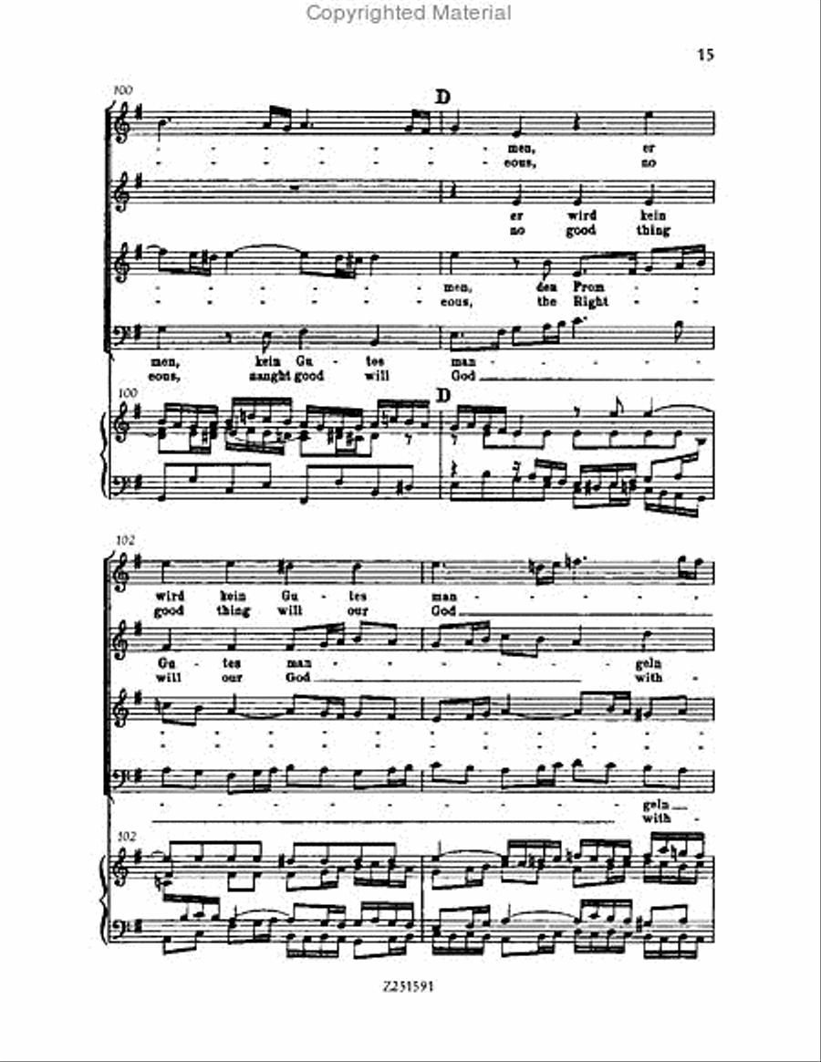 Gott, der Herr, ist Sonn' und Schild, BWV 79 Choir scores gallery preview page 15