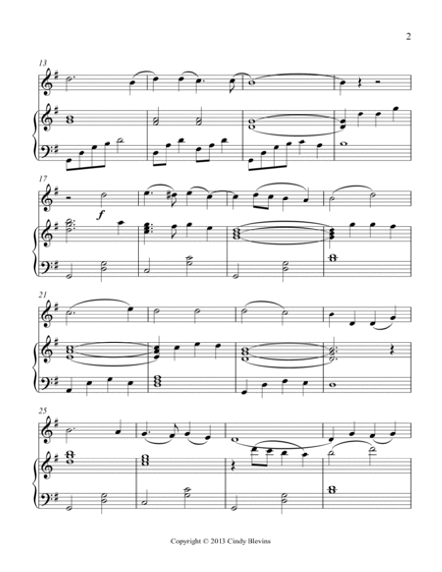 How Great Thou Art, for Piano and Violin Violin Solo scores gallery preview page 3
