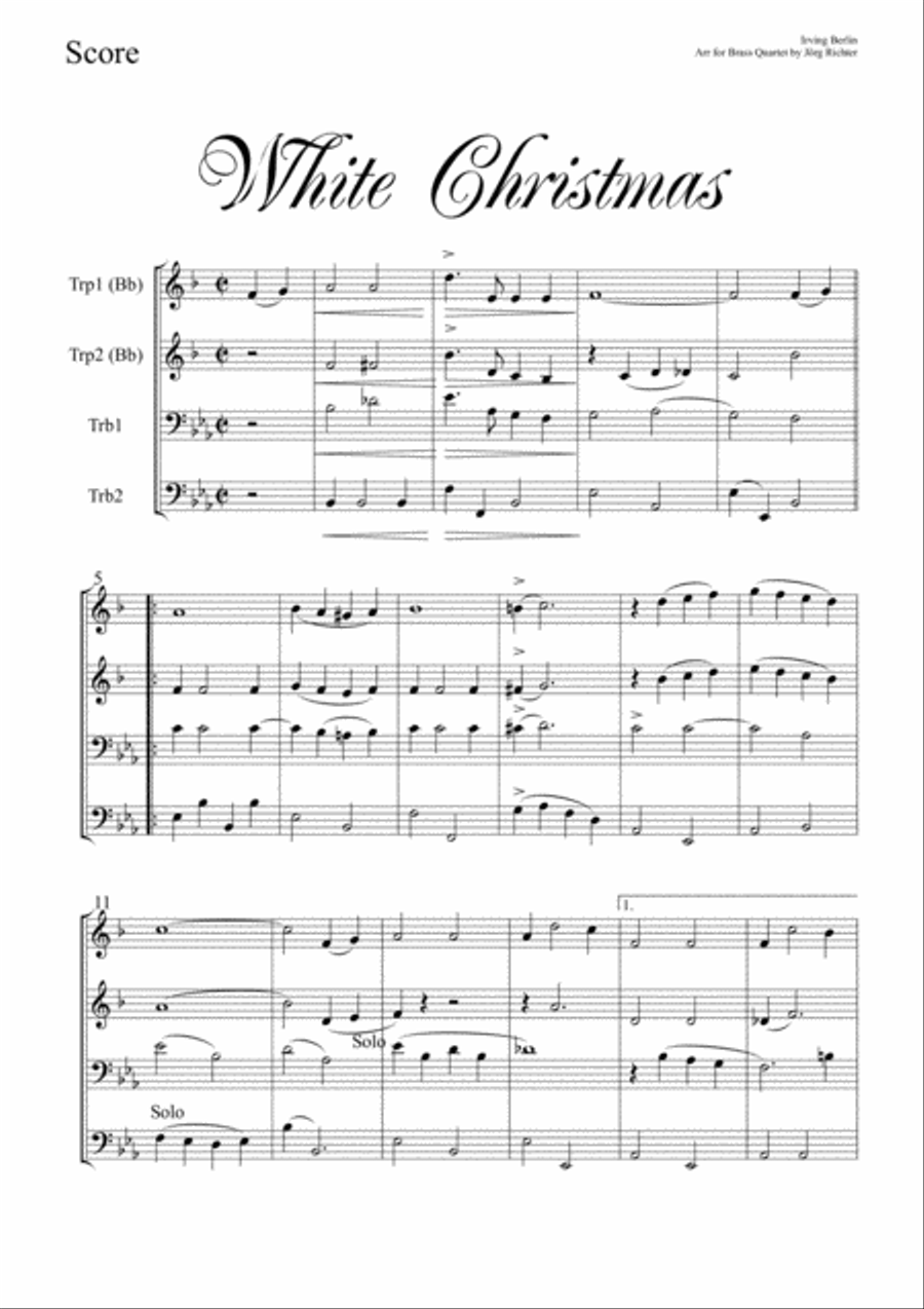 White Christmas Brass Ensemble scores gallery preview page 2