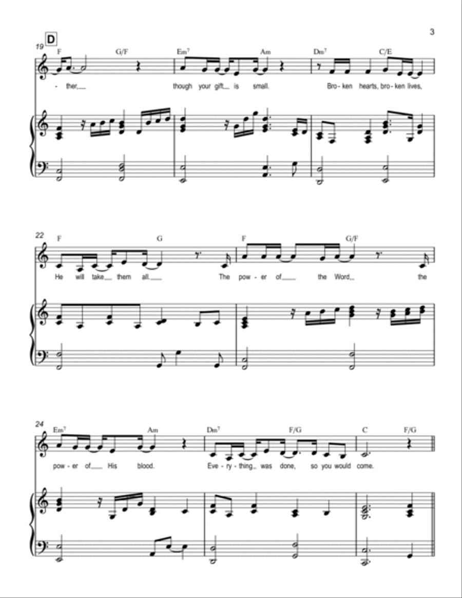 So You Would Come Voice scores gallery preview page 3