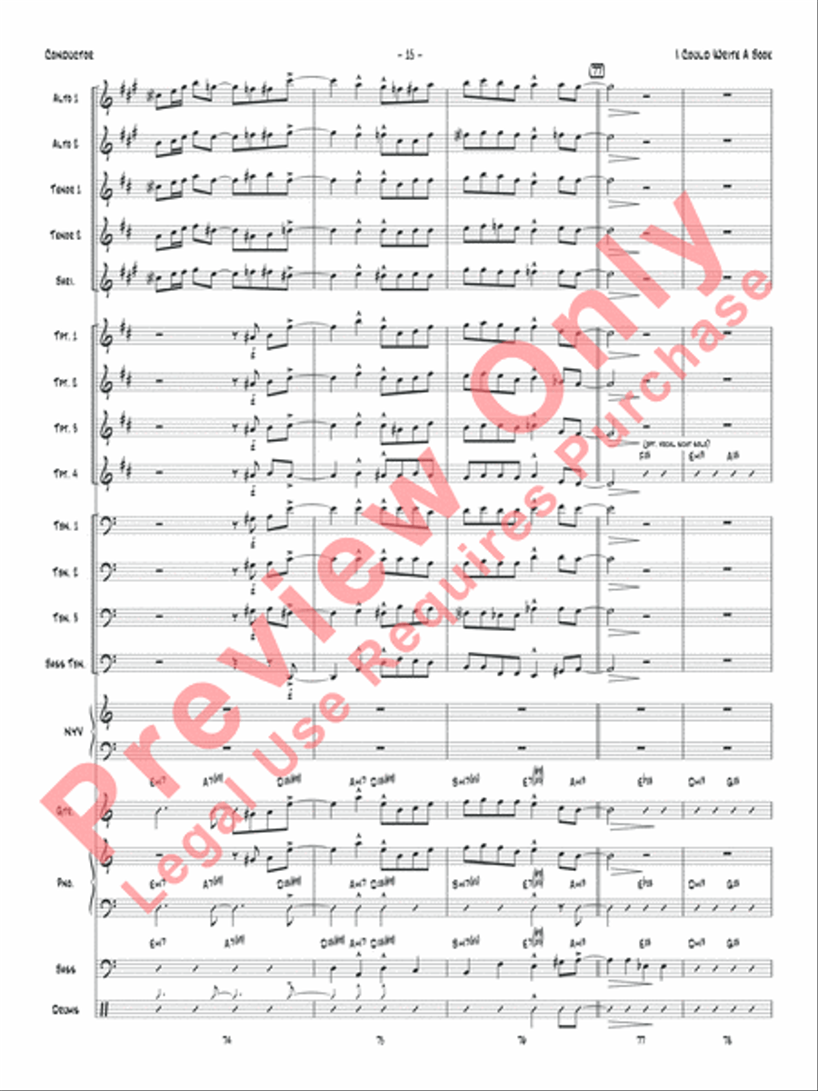 I Could Write a Book Jazz Ensemble scores gallery preview page 18