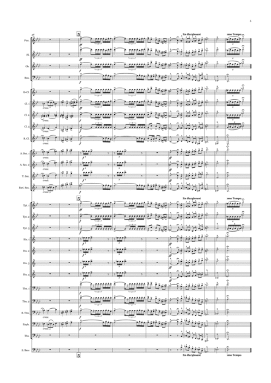 Fanfare de La Peri Concert Band scores gallery preview page 5