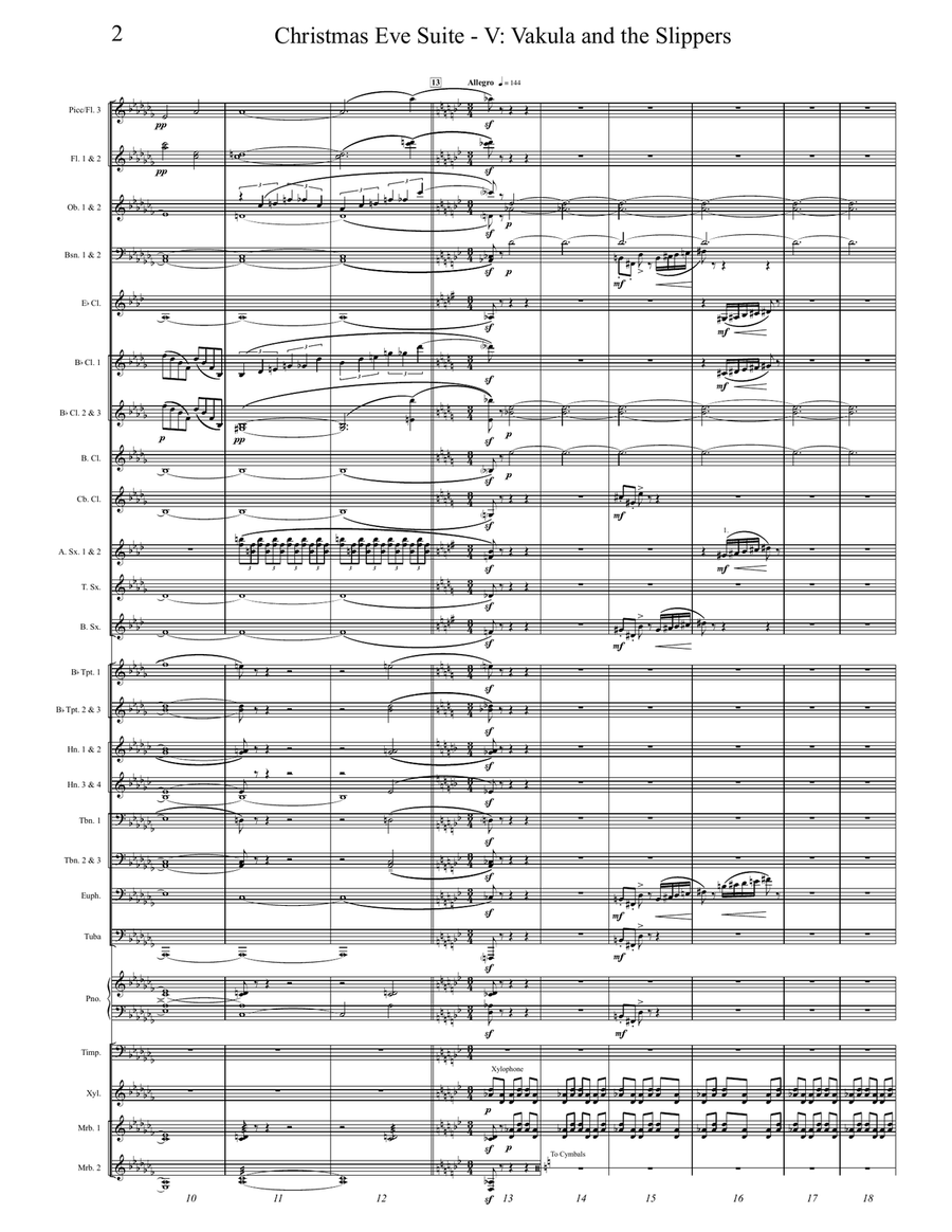 Christmas Eve Suite - V. Vakula and the Slippers Concert Band scores gallery preview page 4