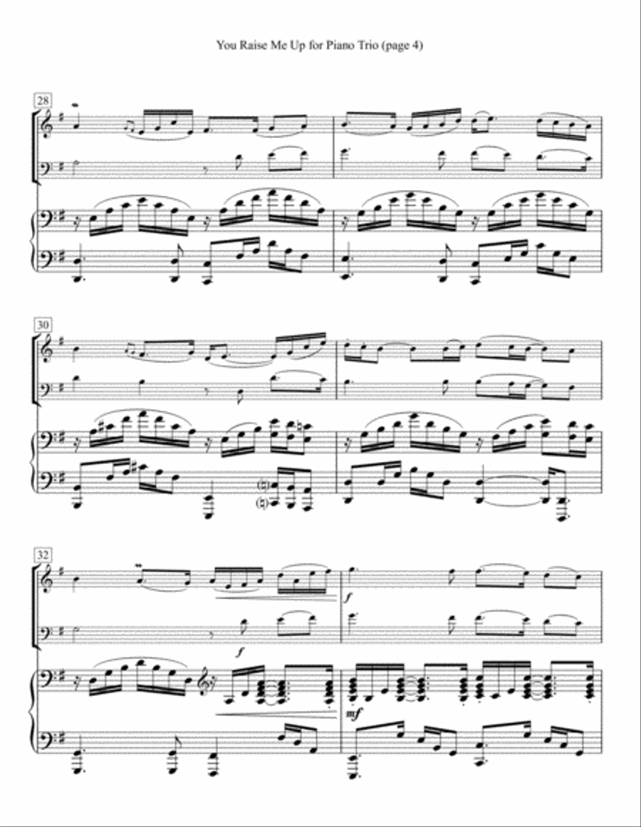 You Raise Me Up You Raise Me Up Piano Trio scores gallery preview page 4