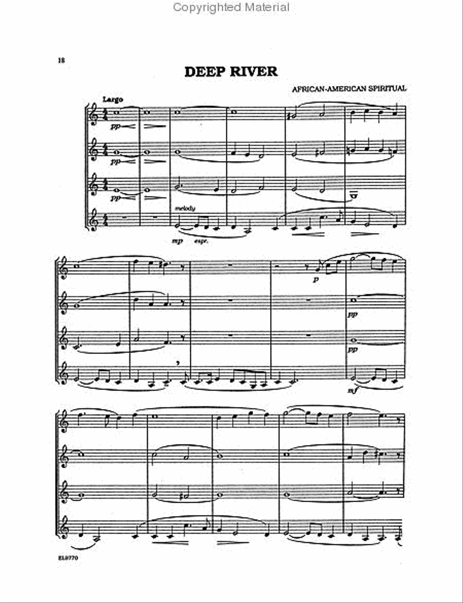 Sacred Quartets for All (From the Renaissance to the Romantic Periods) Small Ensemble scores gallery preview page 4