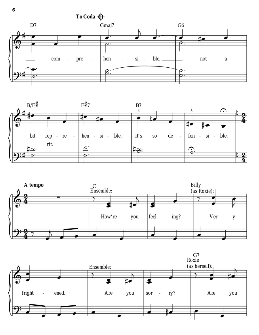 We Both Reached For The Gun Easy Piano scores gallery preview page 6