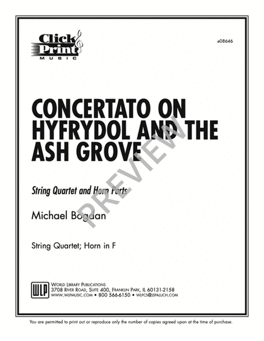 Concertato on Hyfrydol and the Ash Grove Instrumental-arr. Bogdan