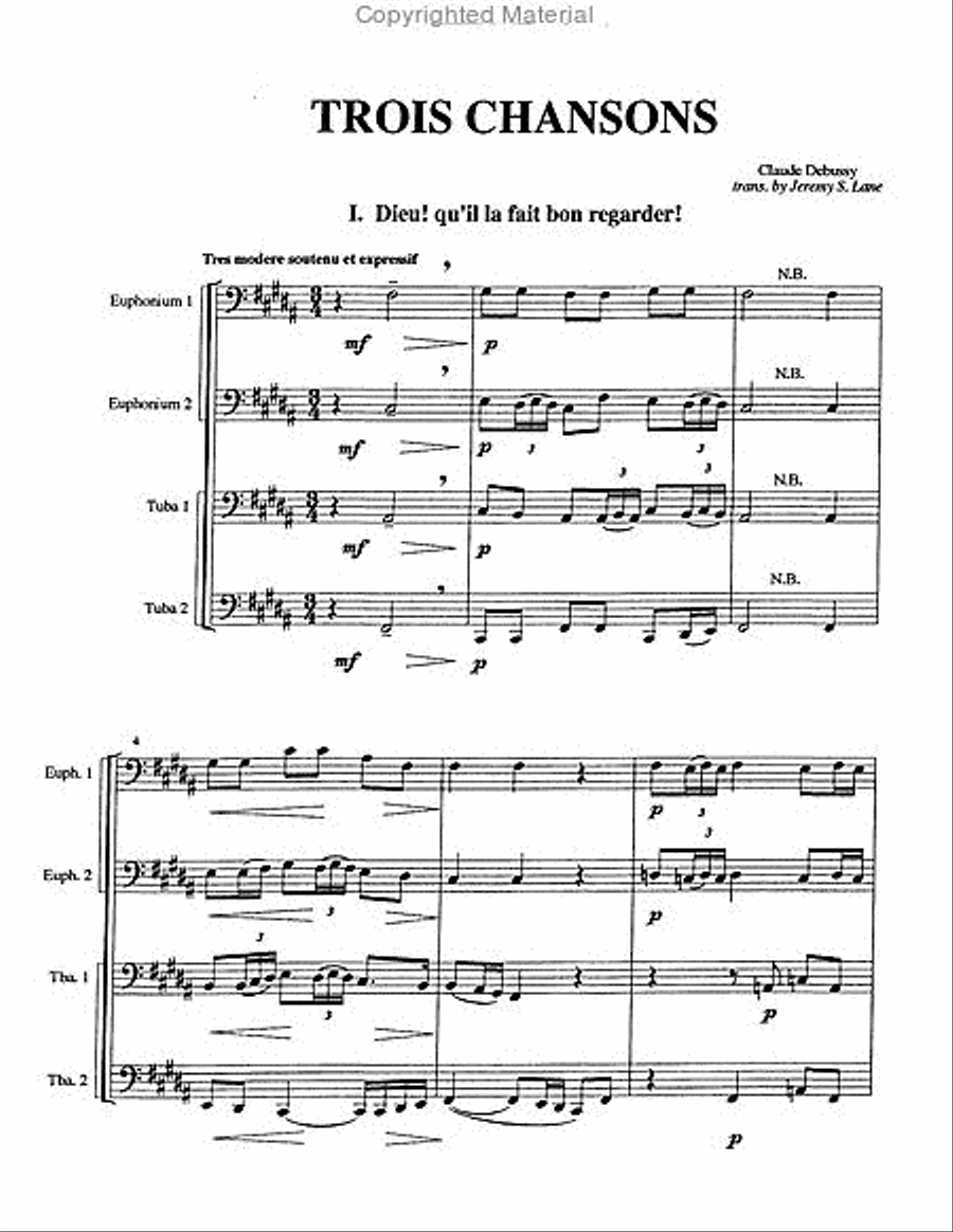 Trois Chansons Trois Chansons EETT scores gallery preview page 2