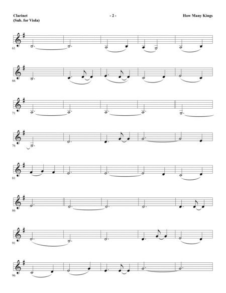 How Many Kings - Clarinet (sub Viola)