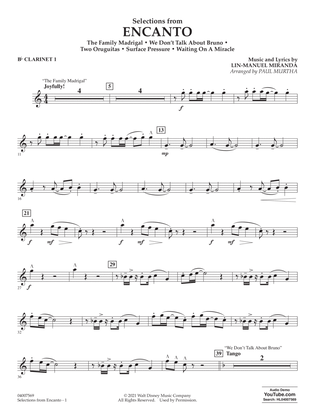 Selections from Encanto (arr. Paul Murtha) - Bb Clarinet 1