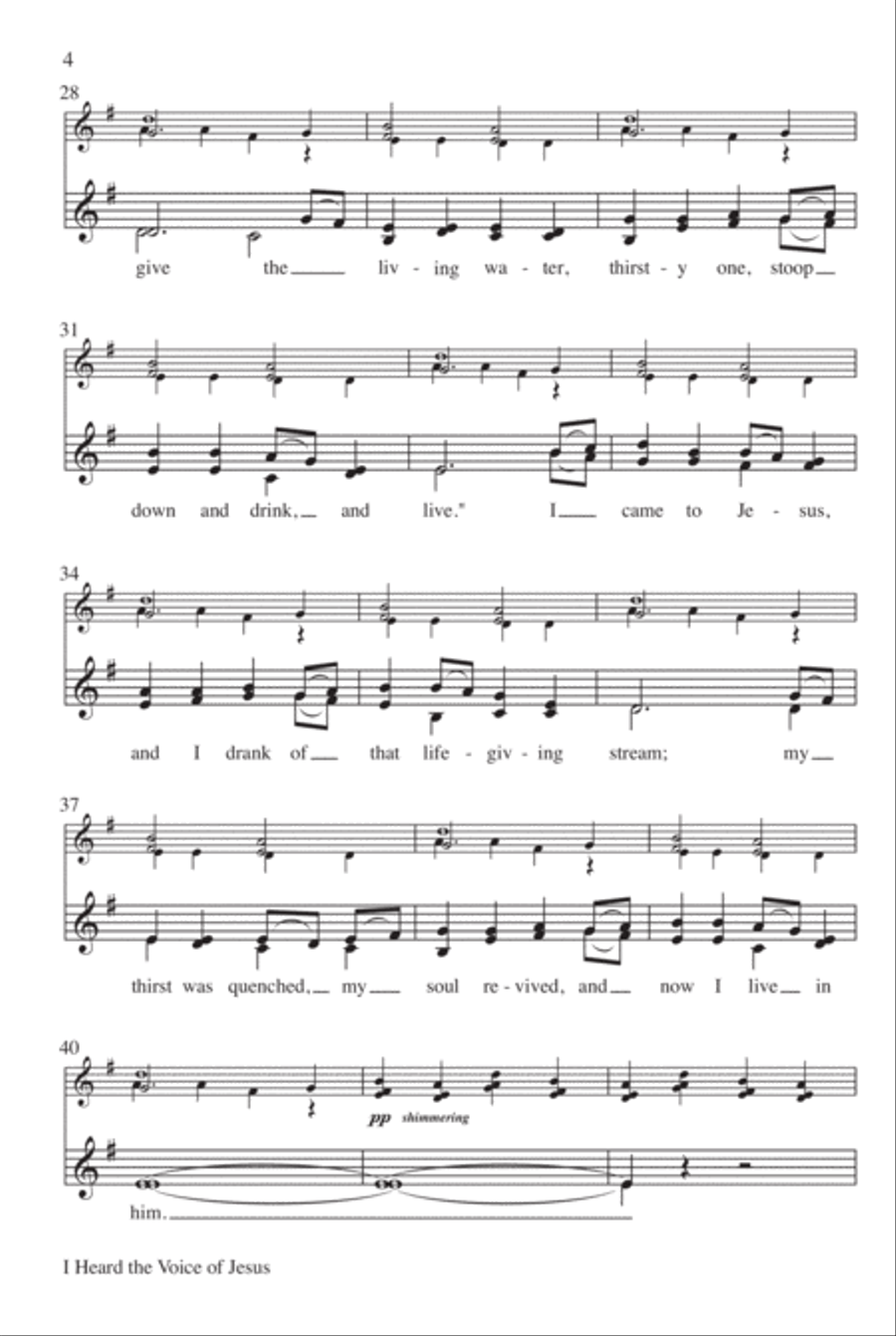 I Heard the Voice of Jesus 3-Part scores gallery preview page 11