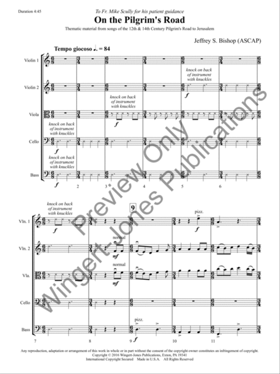 On the Pilgrim's Road String Orchestra scores gallery preview page 4