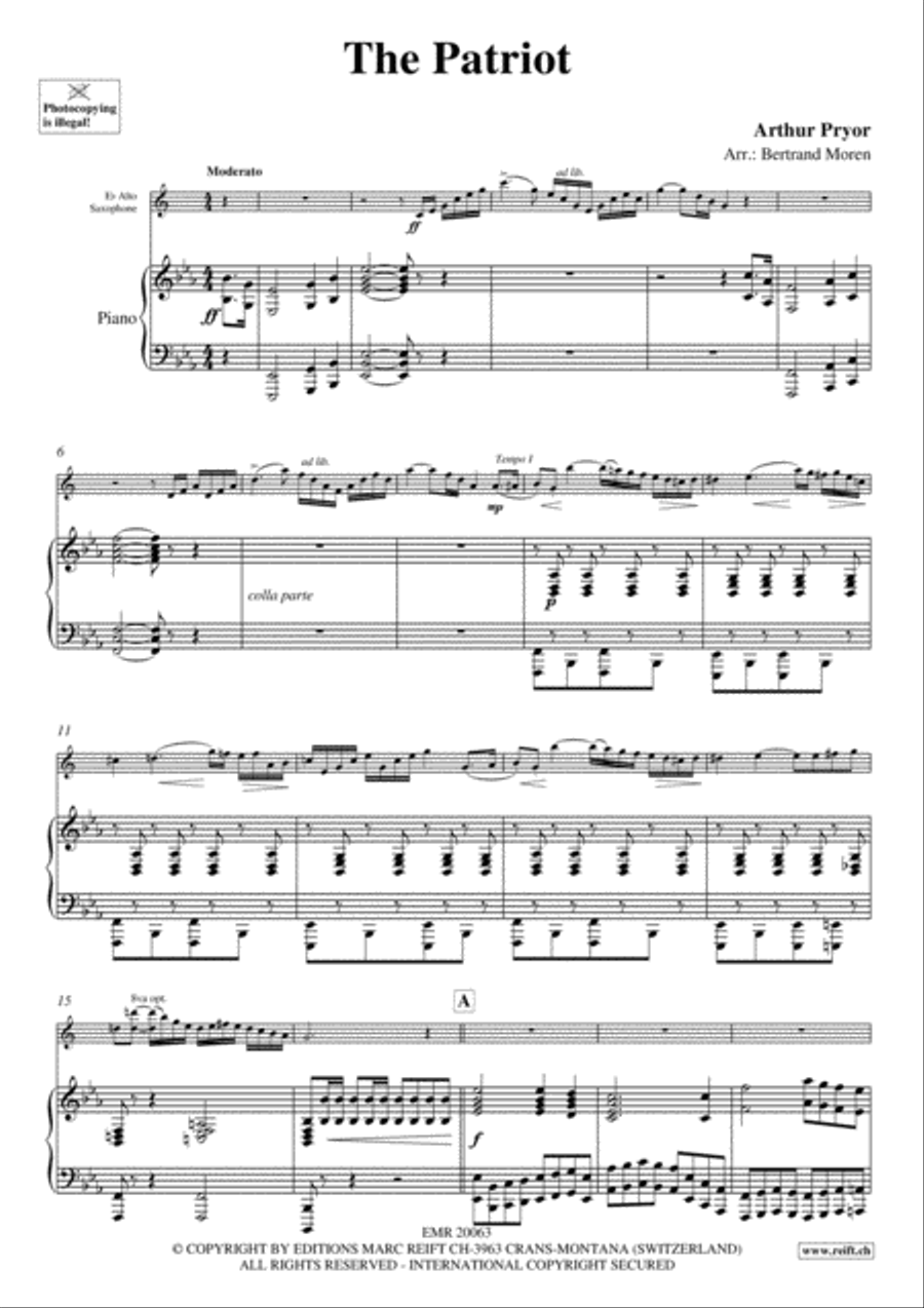 The Patriot Alto Saxophone scores gallery preview page 3