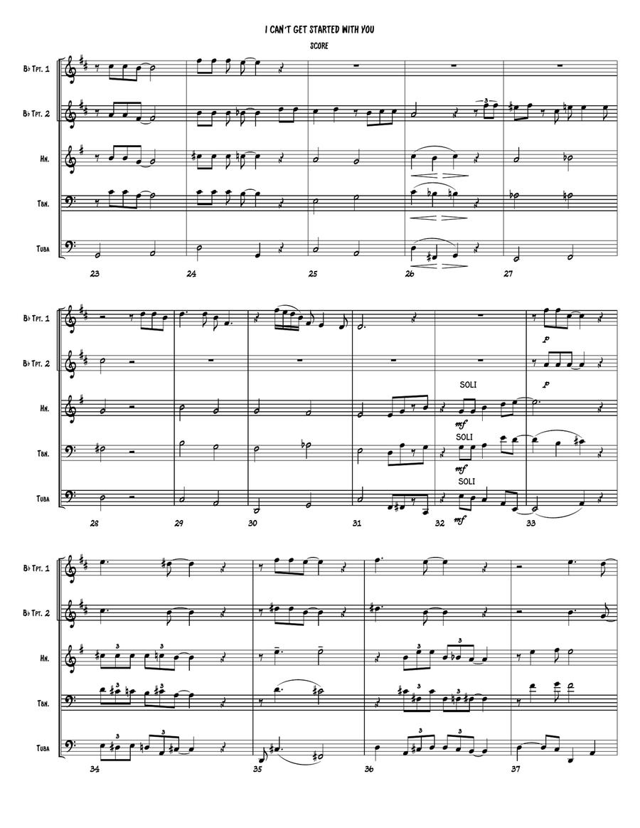 I Can't Get Started I Can't Get Started Brass Quintet scores gallery preview page 5
