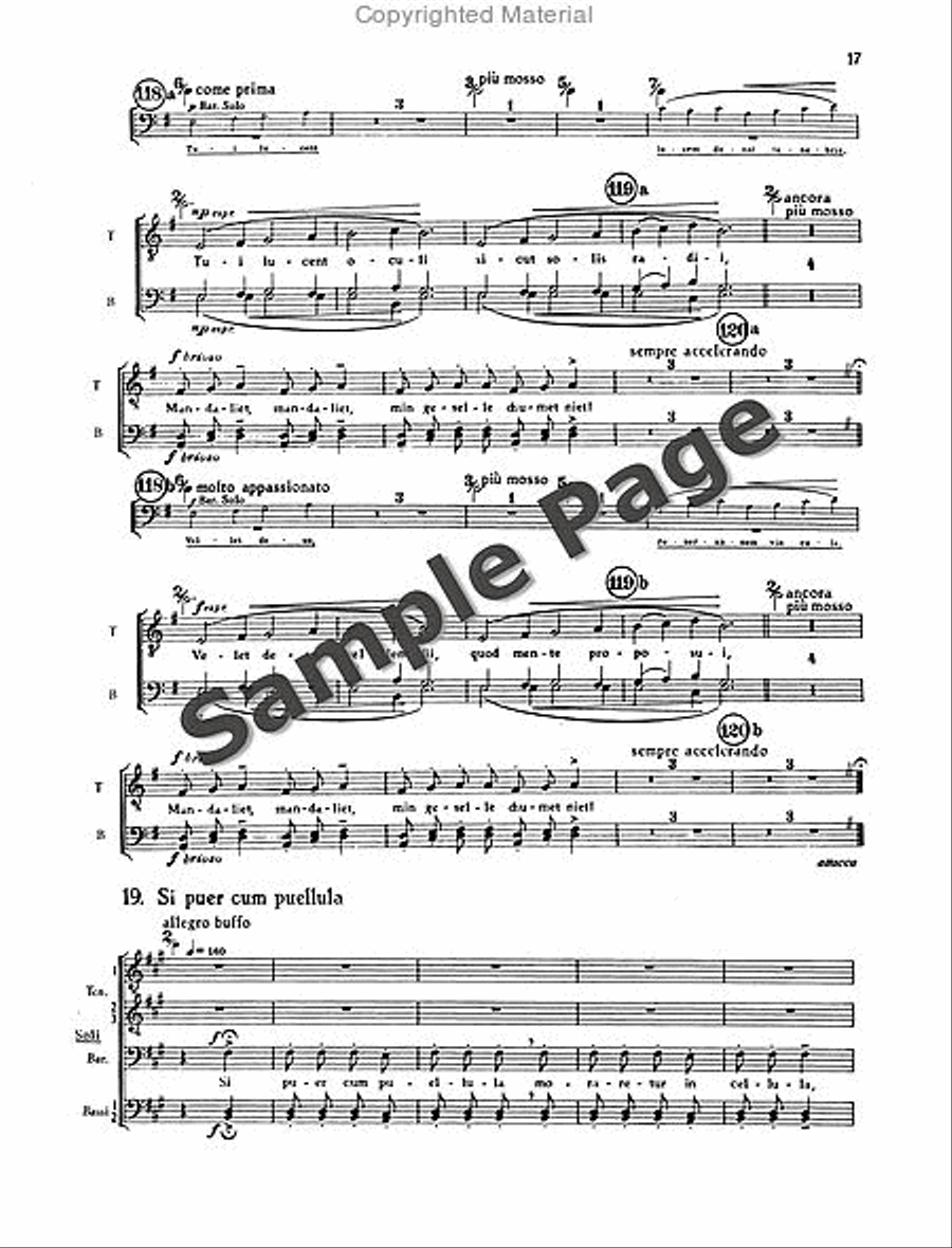 Carmina Burana Children's Choir scores gallery preview page 20