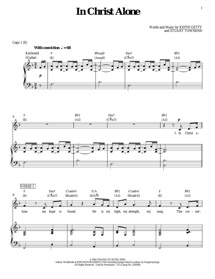 In Christ Alone Acoustic Guitar scores gallery preview page 1