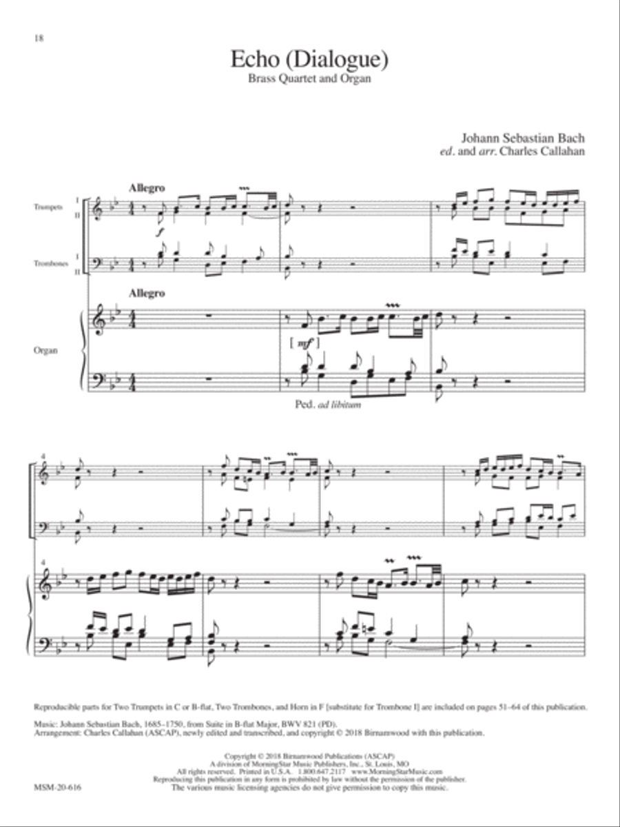 Echo (Dialogue) Organ scores gallery preview page 1