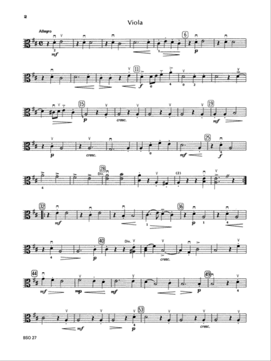 Chamber Suite in D: Viola String Orchestra scores gallery preview page 2
