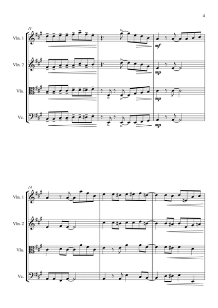 Jazz Carols Collection for String Quartet - Set Four image number null
