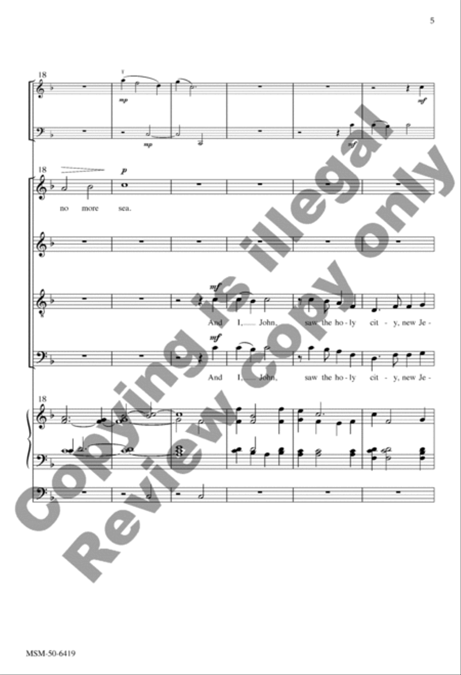 And I Saw a New Heaven (Choral Score) Divisi scores gallery preview page 5