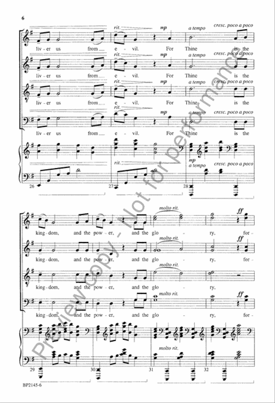Our Father - SATB 4-Part scores gallery preview page 7