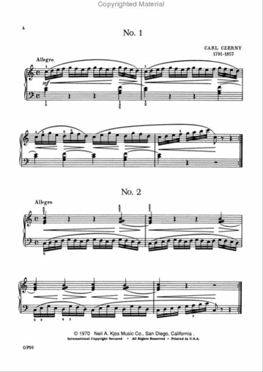 Czerny And Hanon For Intermediate Grades