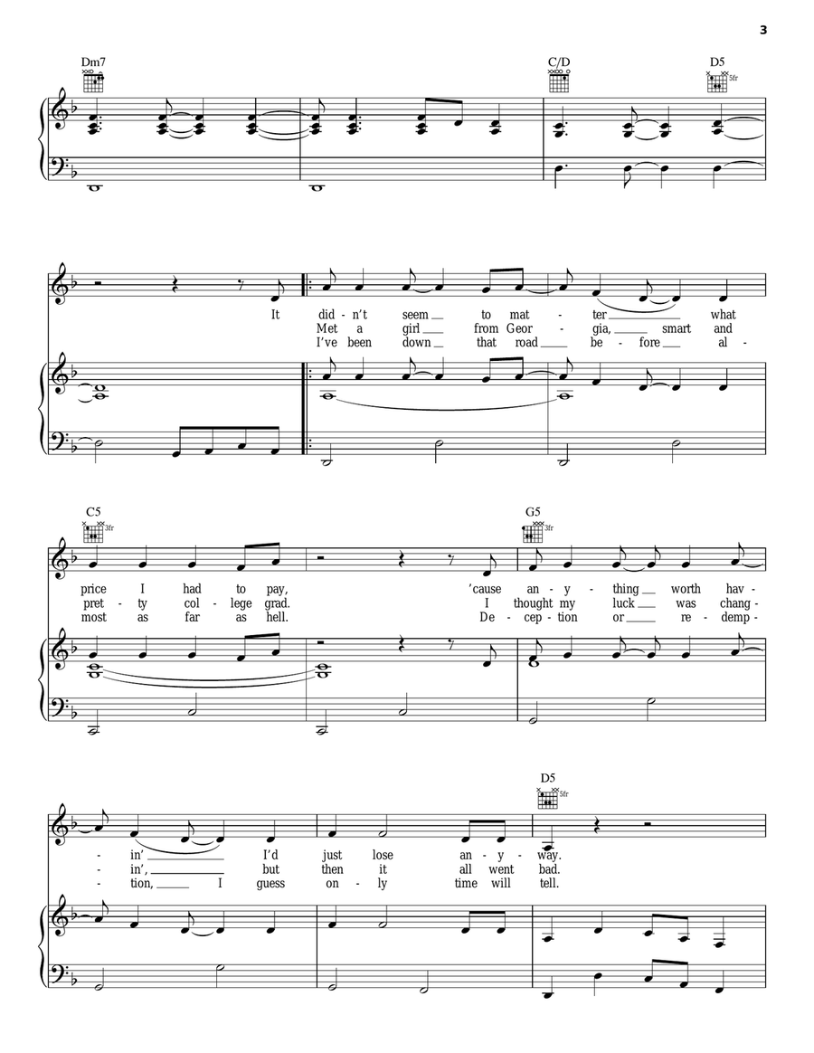 Was It 26 Piano, Vocal, Guitar scores gallery preview page 3
