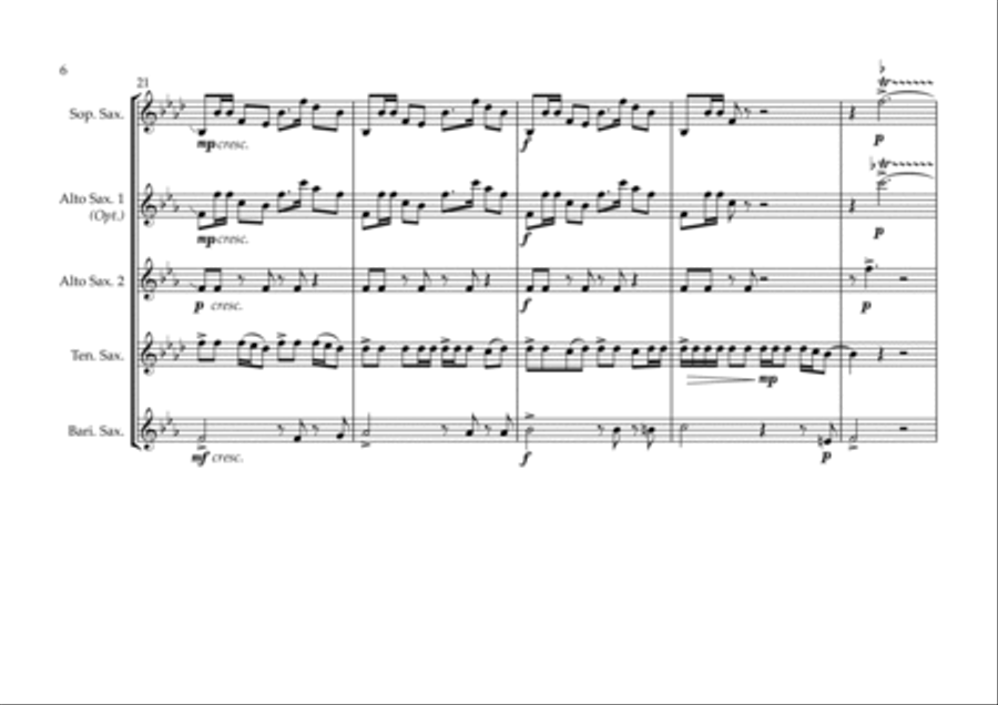 Thrift Shop Saxophone Quartet scores gallery preview page 6