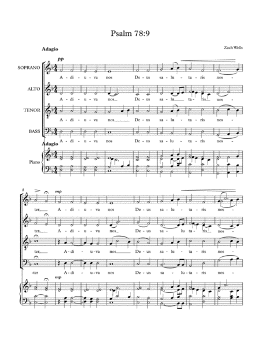 Psalm 78:9 - 2017 Choral Contest Entry Divisi scores gallery preview page 1