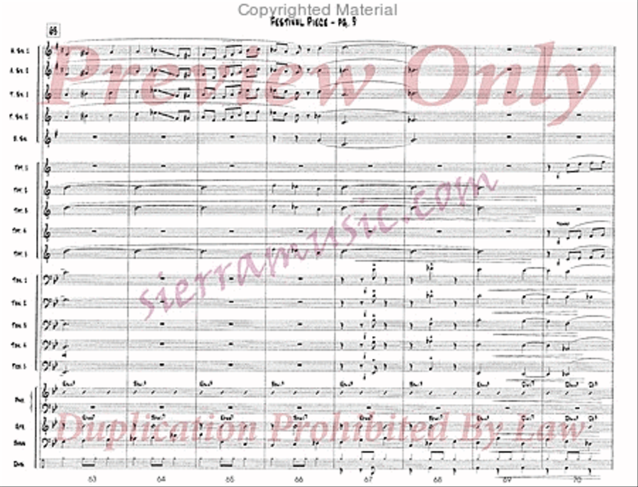 Festival Piece Big Band scores gallery preview page 10