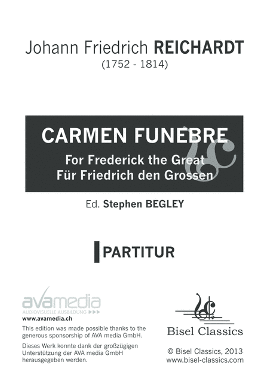 Carmen Funebre For Frederick the Great Fur Friedrich den Grossen Orchestra scores gallery preview page 3