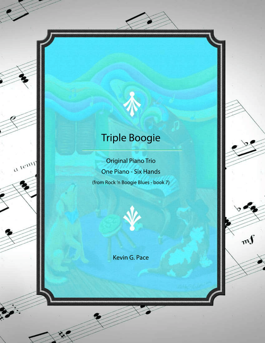 Triple Boogie - piano trio for one piano - six hands Piano Duet scores gallery preview page 1