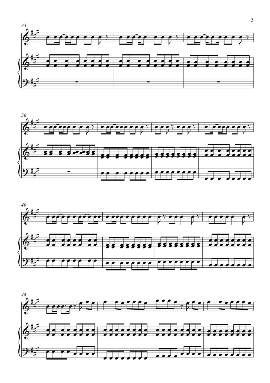 Bleed It Out Voice scores gallery preview page 3