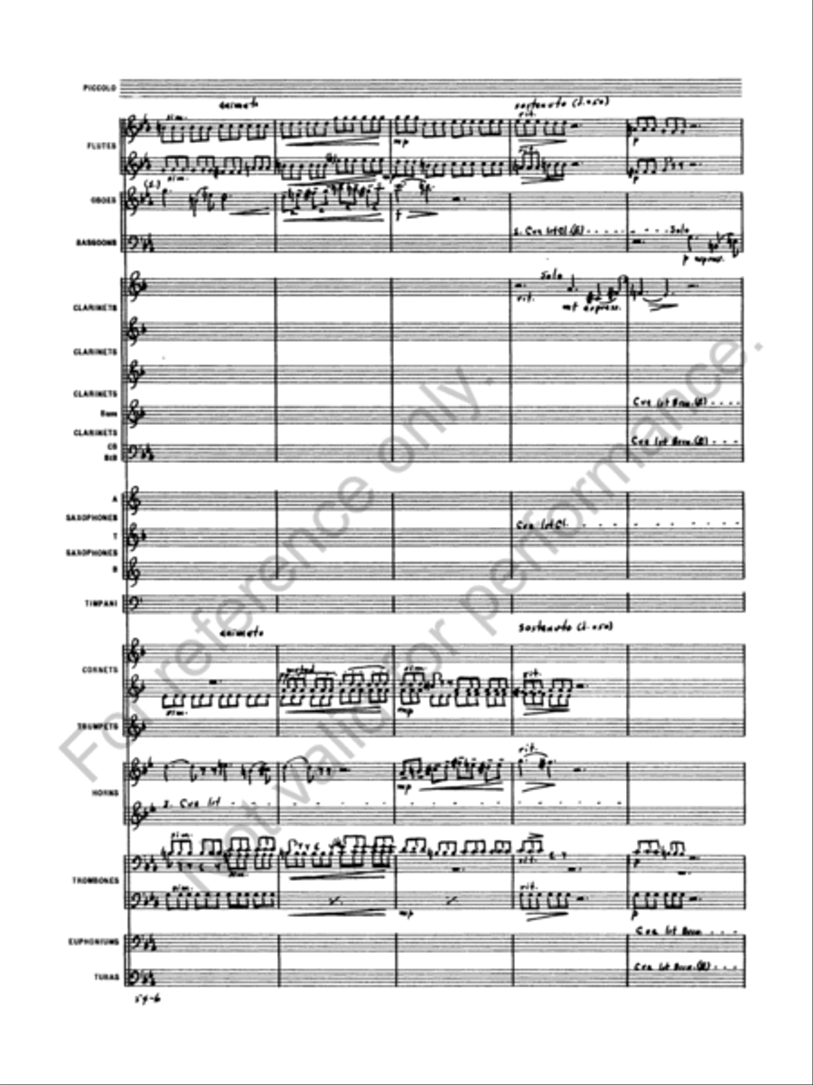 Symphony No. 5 Concert Band scores gallery preview page 8