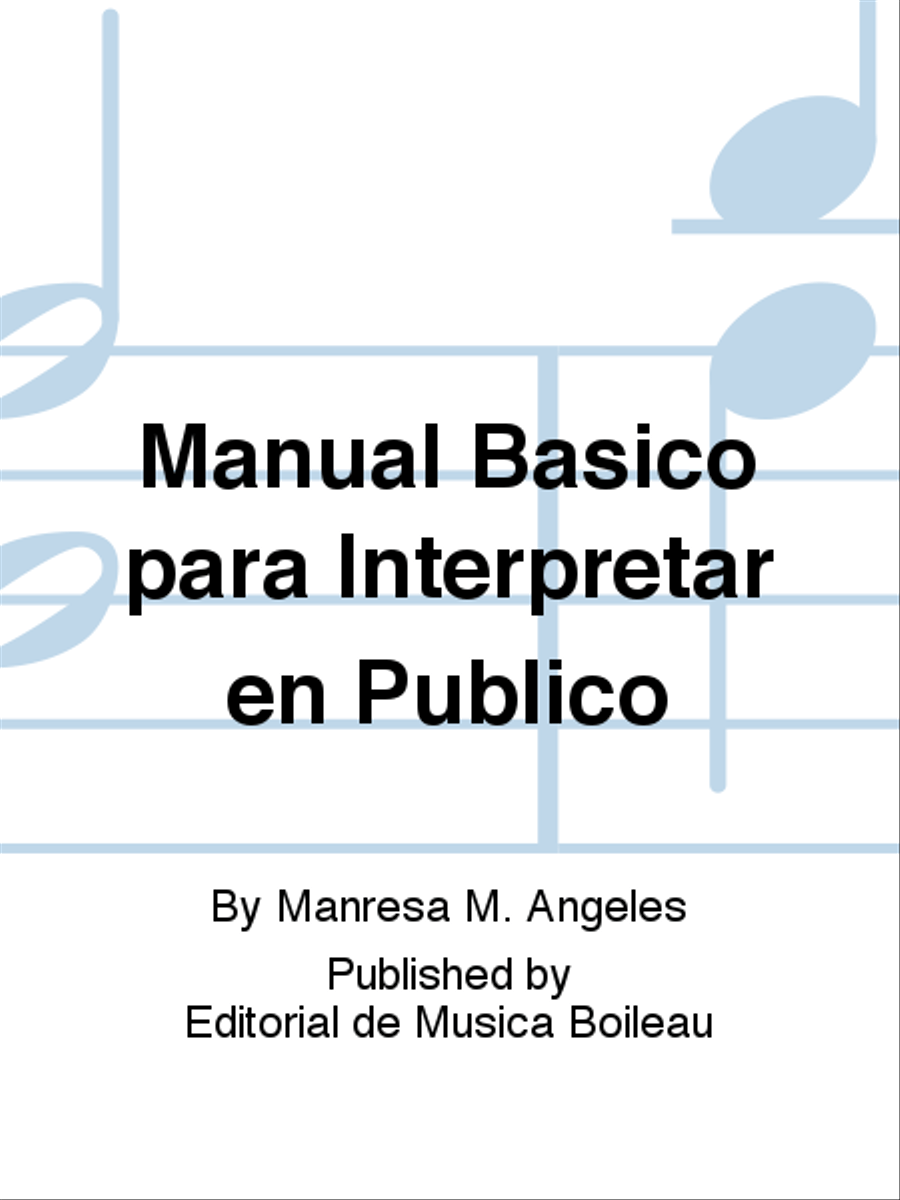 Manual Basico para Interpretar en Publico School and Community scores gallery preview page 1