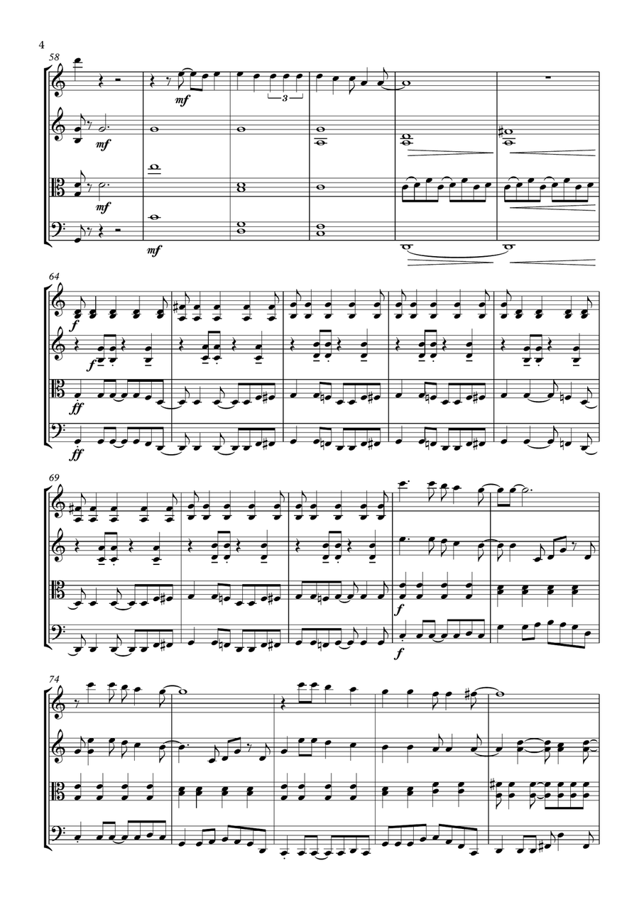 I'm A Believer String Quartet scores gallery preview page 4