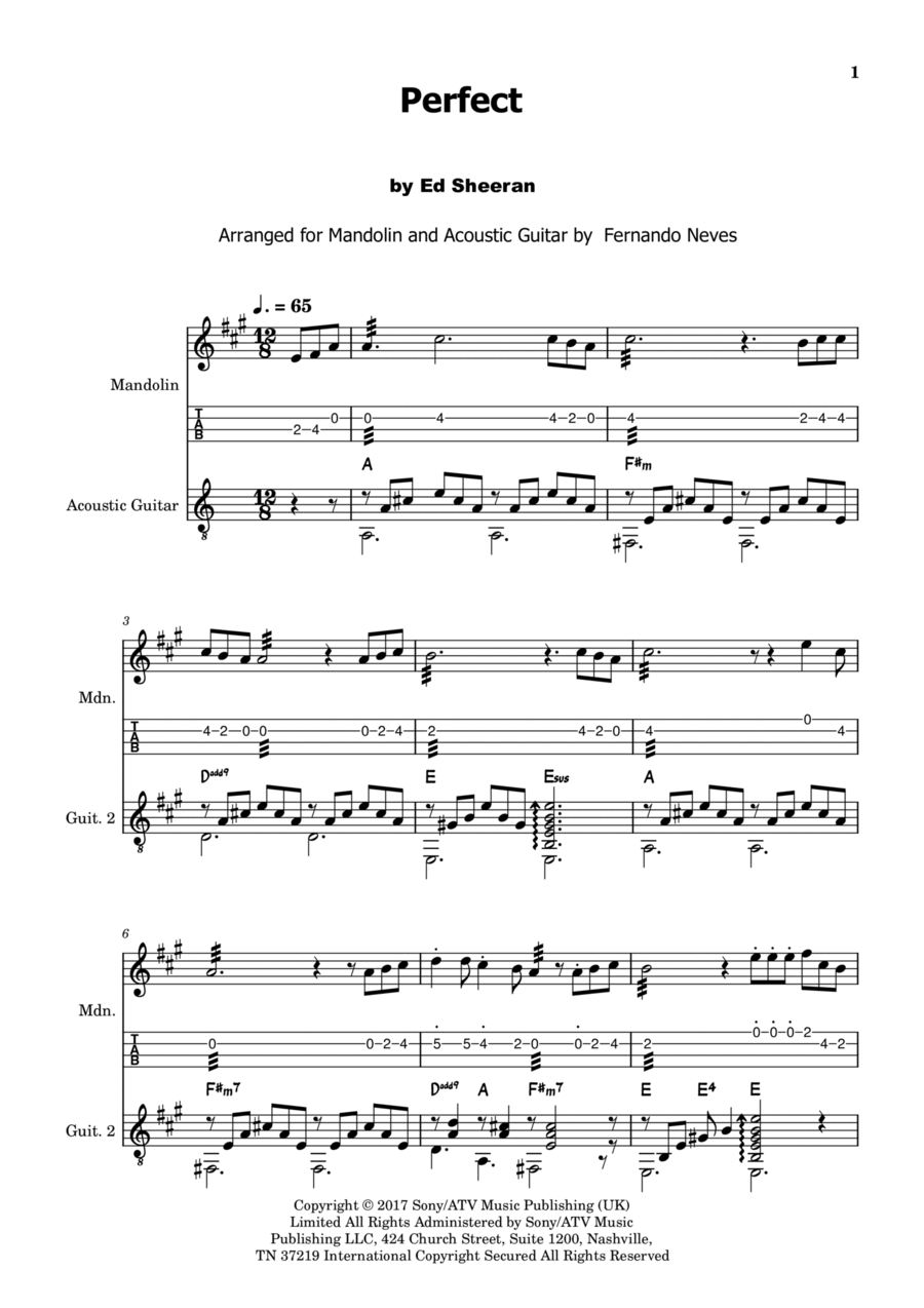 Perfect Mandolin scores gallery preview page 1