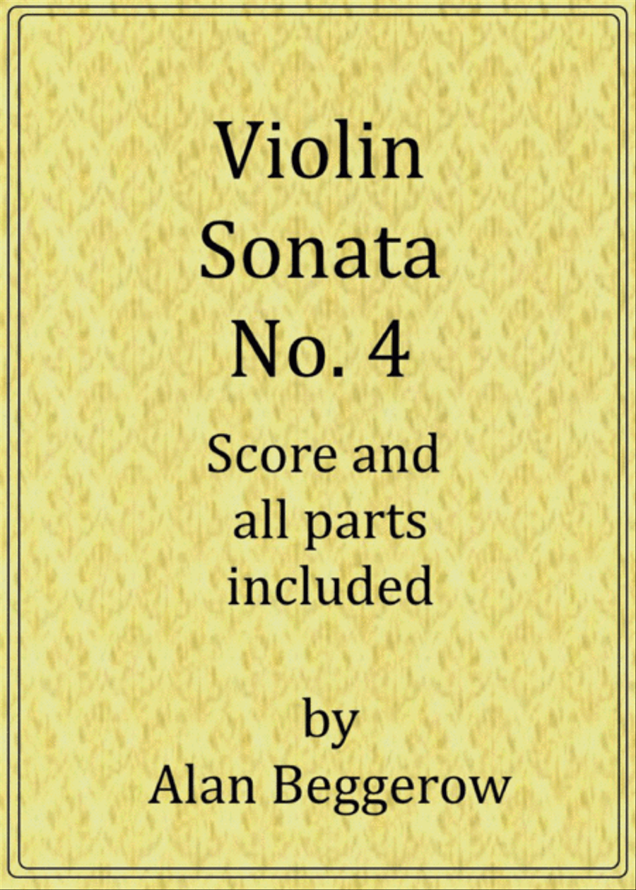 Violin Sonata No. 4 Violin Sonata No. 4 Violin Solo scores gallery preview page 1