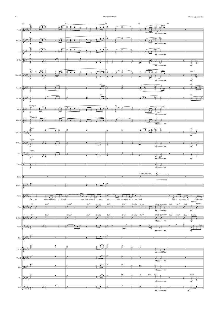 Grown-up Christmas List Full Orchestra scores gallery preview page 6