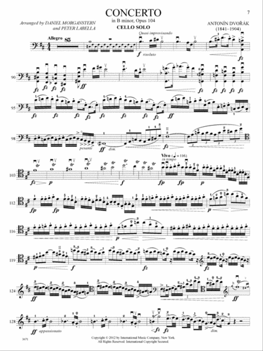 Concerto In B Minor, Opus 104, Commentary And Preparatory Exercises Cello scores gallery preview page 2