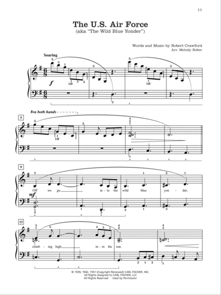 Official Songs of the United States Armed Forces Piano Solo scores gallery preview page 4