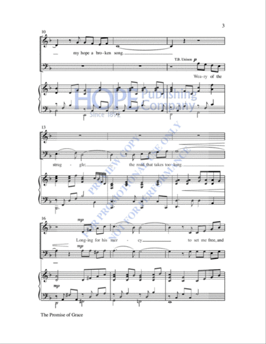 The Promise of Grace Choir scores gallery preview page 4