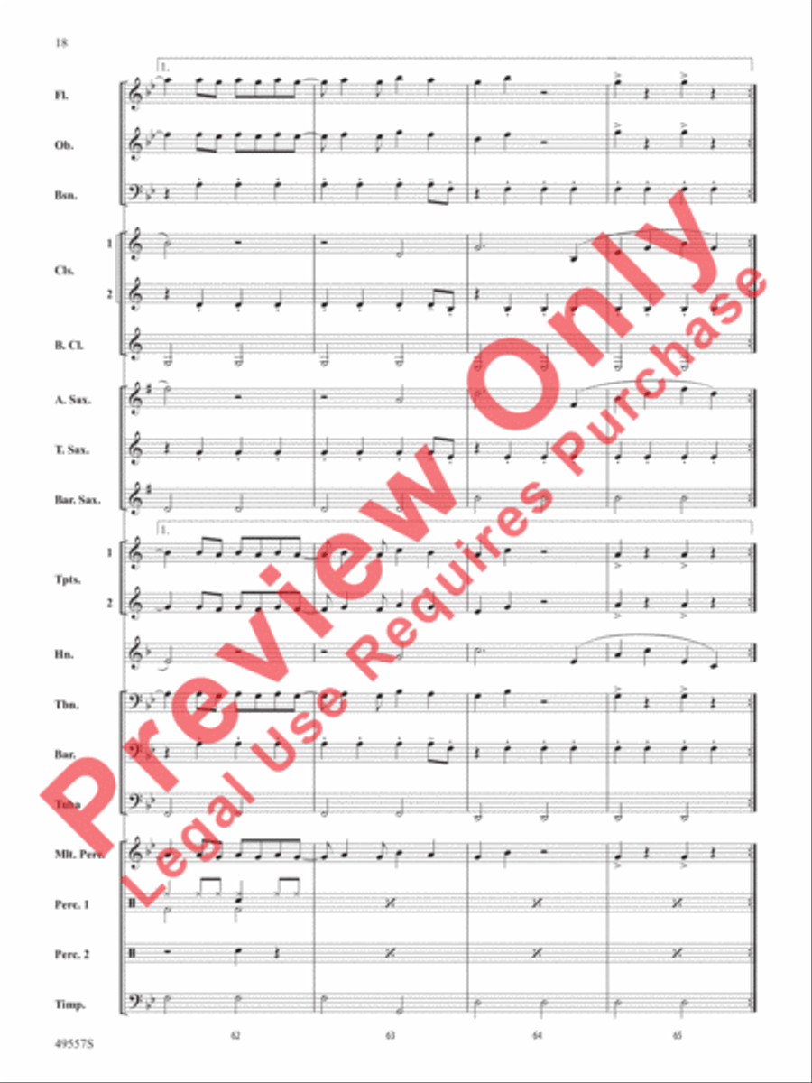 Dance Monkey Dance Monkey Concert Band scores gallery preview page 19
